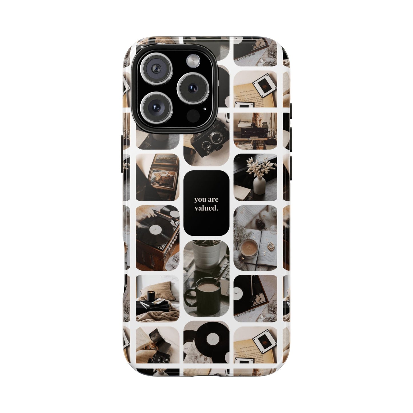 Retro Collage Phone Case - You Are Valued, Durable Protection for Your Device, Thoughtful Gift for Friends & Family, Perfect for Any [...]