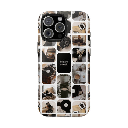 Retro Collage Phone Case - You Are Valued, Durable Protection for Your Device, Thoughtful Gift for Friends & Family, Perfect for Any [...]