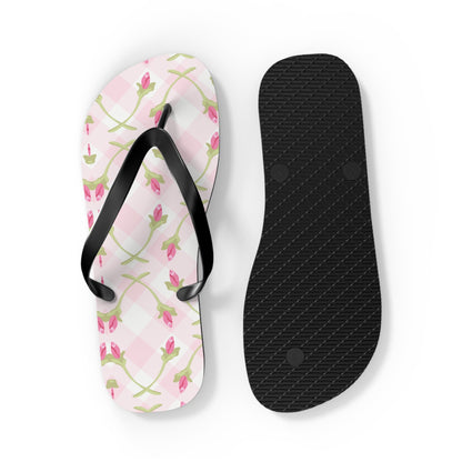 Customizable: Chic Floral Flip Flops for Summer Fun, Beach Vacation Sandals, Garden Party Footwear, Stylish Slip-Ons, Spring Accessories