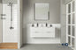 Sorrento 48" White Double Bowls Bathroom Cabinet