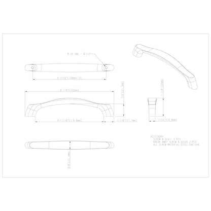 3" Center-to-Center Satin Nickel Aiden Cabinet Pull