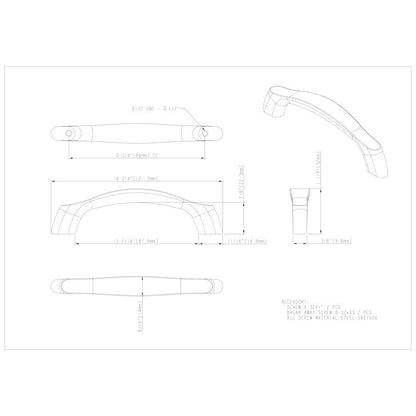 3" Center-to-Center Satin Nickel Aiden Cabinet Pull