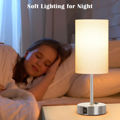 Table Lamp for Bedroom Set of 2, Bedside Small Lamps with 3 Way | Lighting | Kitchen + Metal