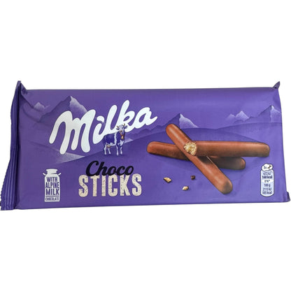 Delicious Milka Chocolate Sticks 112g - Creamy Milk Chocolate Filled Snack Sticks