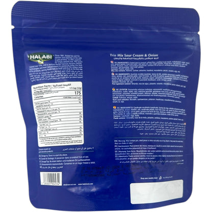 Halabi Trio Peanut Corn Snack - Tasty Sour Cream Flavor With Nutty Goodness