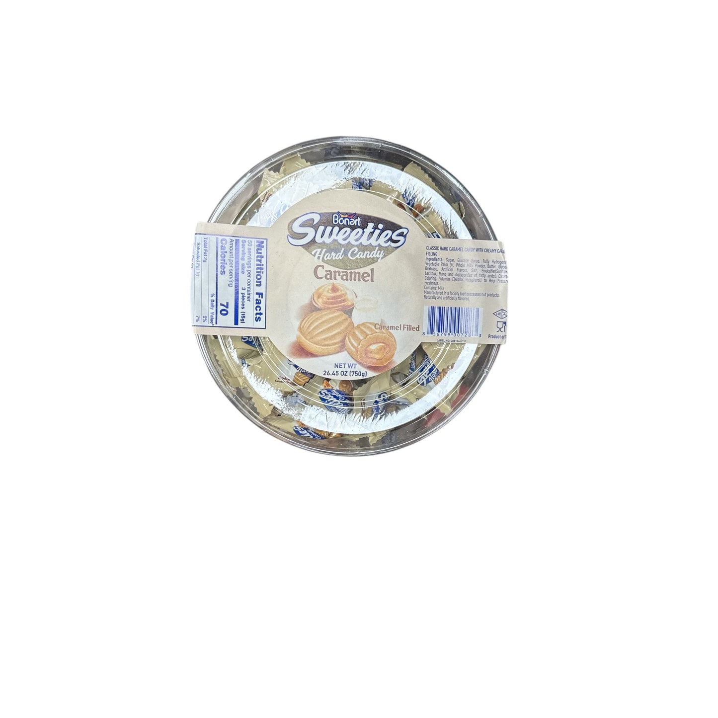 Bonart 1Lb Caramel Hard Candy – Classic Sweet Treat with Rich Flavor and Perfectly Chewy Texture