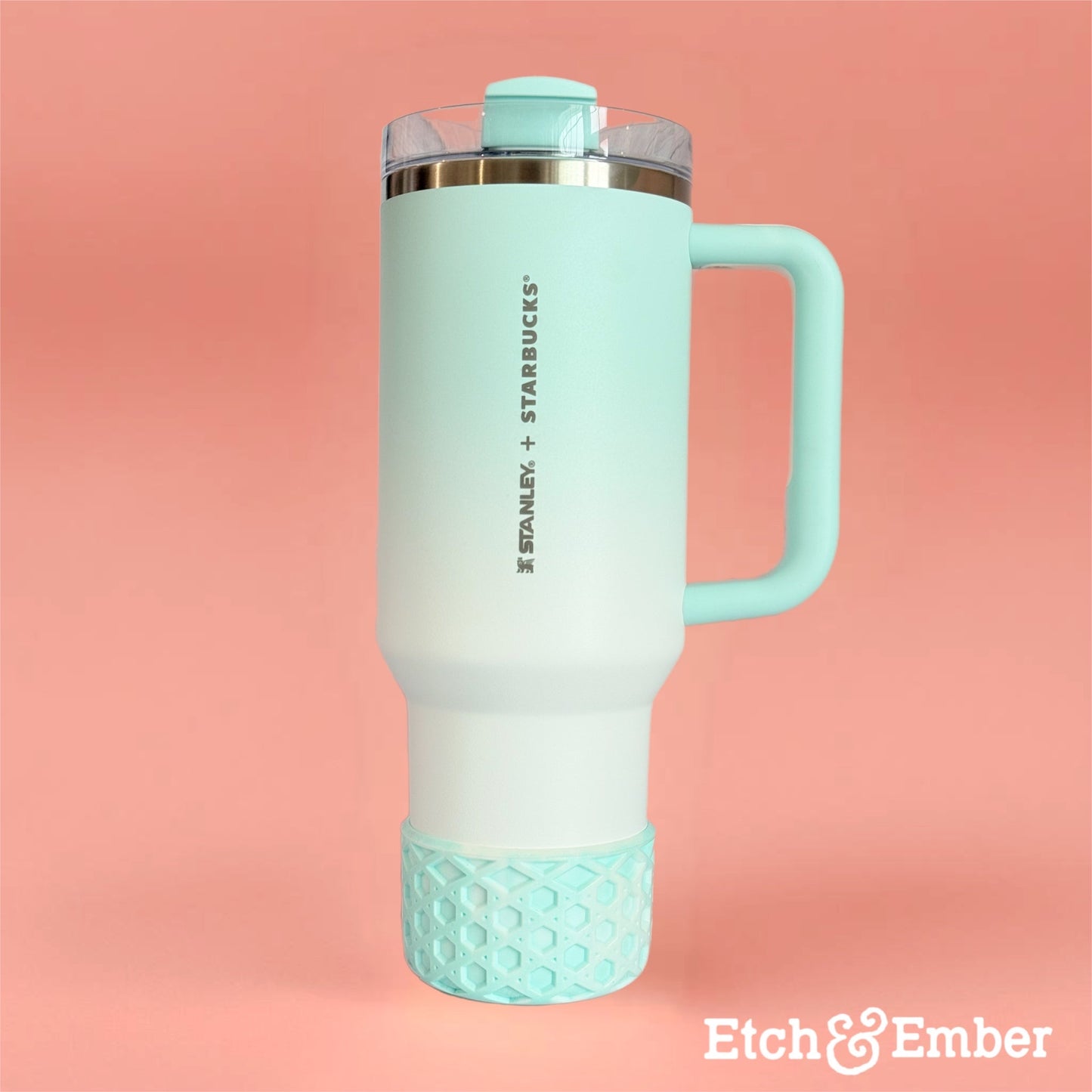 Pearl Mint Waffle Tumbler Boot -Fall fits 20-40oz
