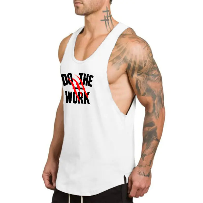 Breathable Cotton Men's Vest for Gym Training
