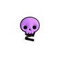 Purple Skull Straw Topper