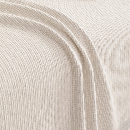 Textured Woven Modern Sofa Cover, Natural Blend Decorative Couch Throw Blanket