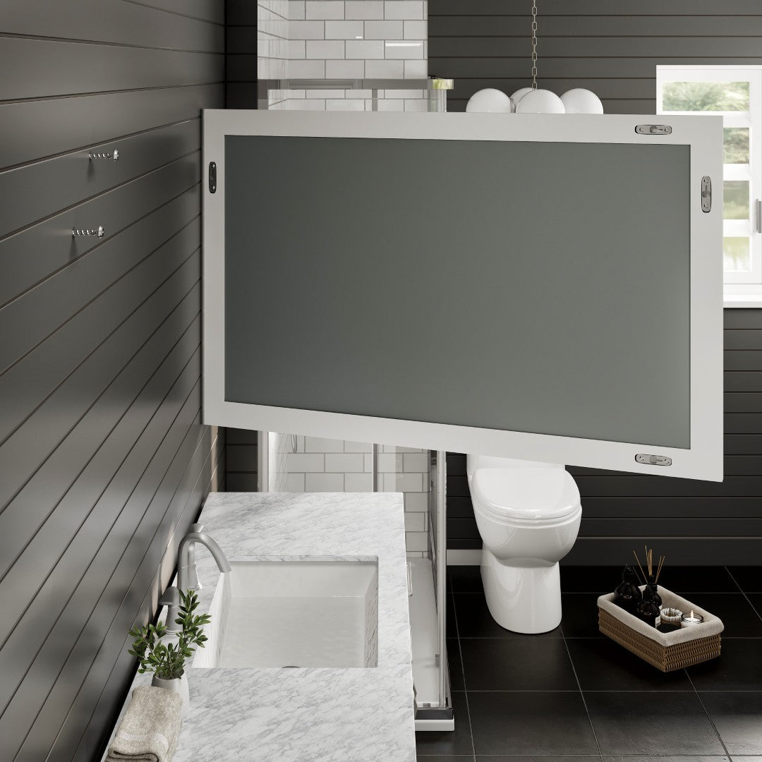 Eviva Aberdeen 72" x 30" Rectangular White Wooden Framed Mirror