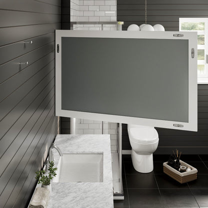 Eviva Aberdeen 72" x 30" Rectangular White Wooden Framed Mirror