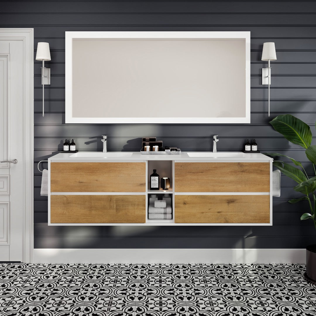 Eviva Sun Wooden Framed Mirror