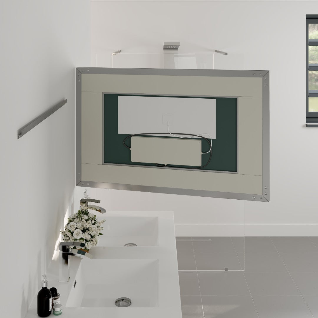 Eviva Illuminate LED Bathroom Mirror – Chrome Aluminum Frame (EVMR550 Series)
