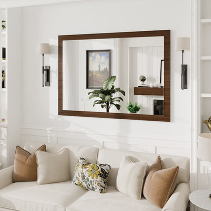 Eviva Reflection Gray Oak Wooden Framed Mirror