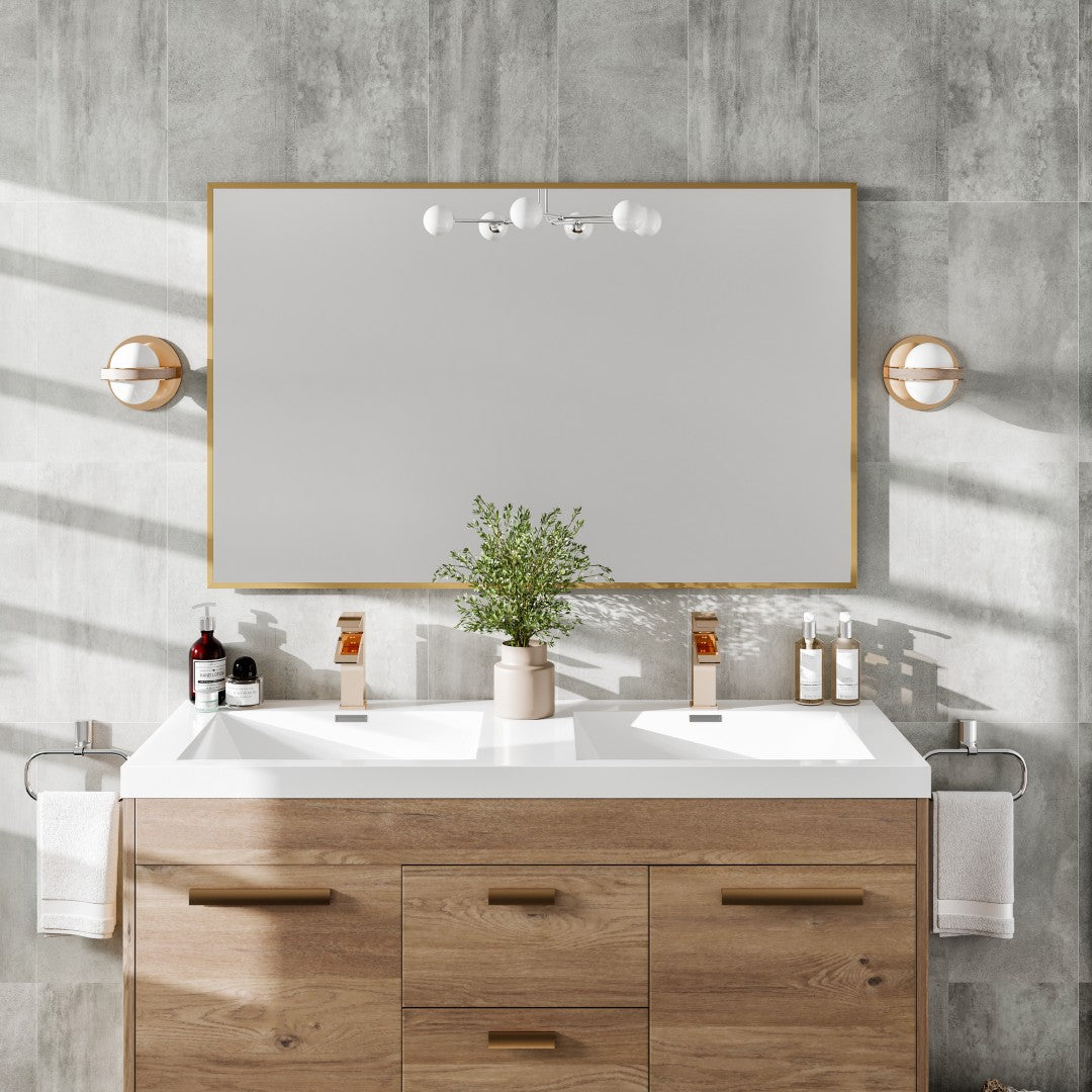 Eviva Gold Gold Metal Framed Mirror