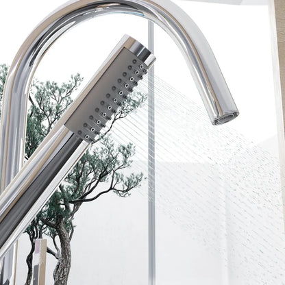 Eviva Modem Single-Handle Freestanding Tub Faucet with Hand Shower – Polished Chrome