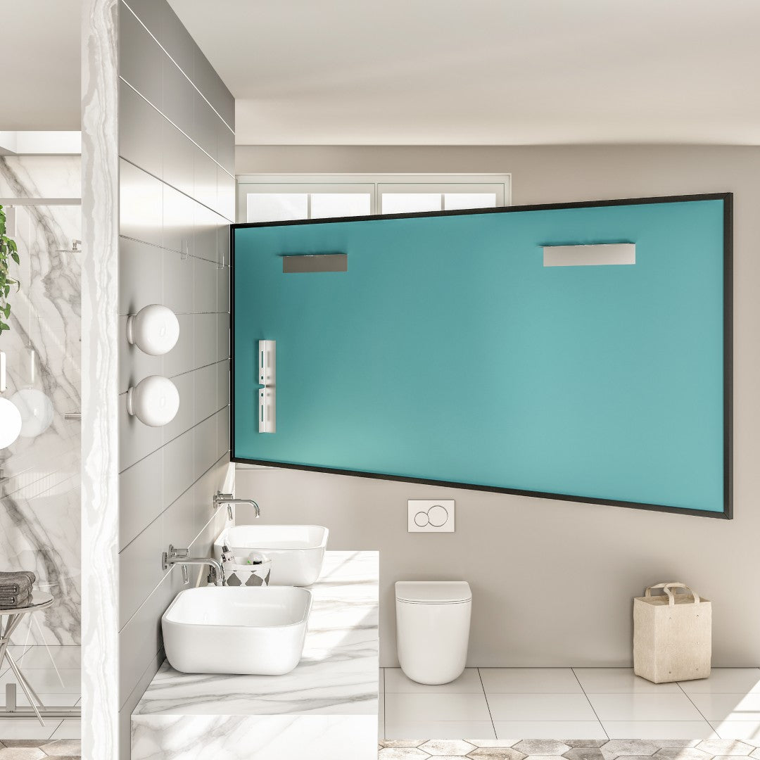 Eviva Black Black Metal Framed Mirror