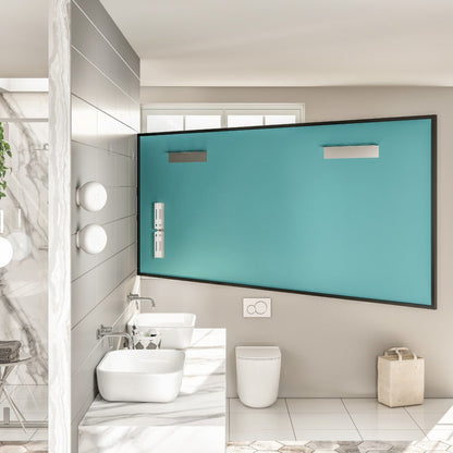 Eviva Black Black Metal Framed Mirror