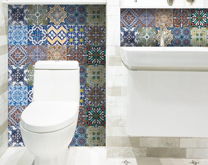 Decorative Tile stickers set of 24 Peel & Stick