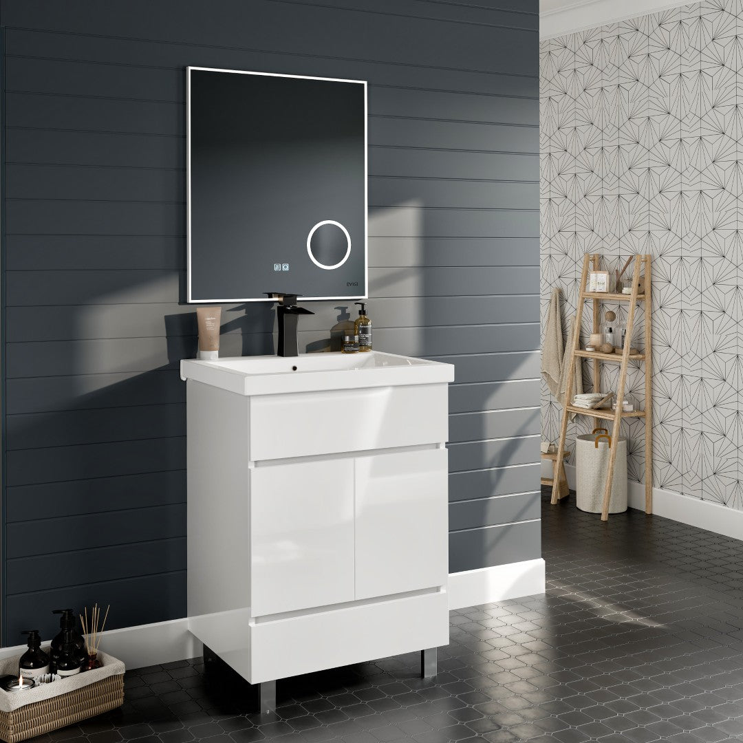 Eviva Illuminate LED Bathroom Mirror – Chrome Aluminum Frame (EVMR550 Series)