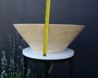 HANDCRAFTED LIGHT BEIGE TRAVERTINE SINK
