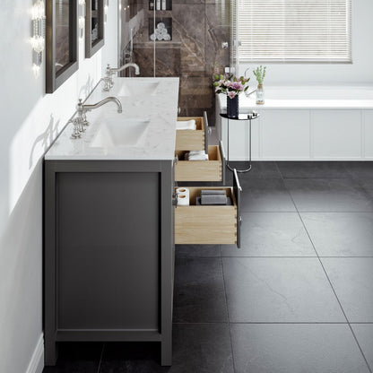 Eviva Artemis Bath Vanity with Engineered Stone Top & Undermount Porcelain Sink (42"-72")
