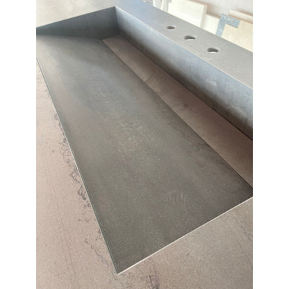 HANDCRAFTED METAL DARK ENGINEERED PORCELAIN SINK (ES-070)