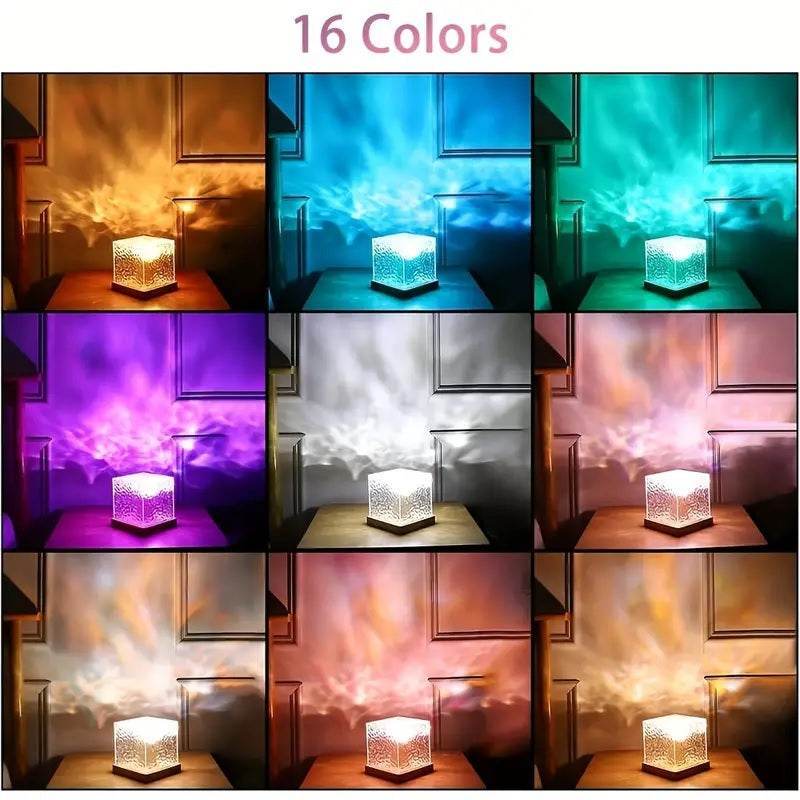 Ocean Wave Aurora Light – 16 Color LED Night Lamp