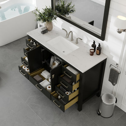 Eviva Aberdeen Bath Vanity with Counter Top and Undermount Porcelain Sink (24"-96")