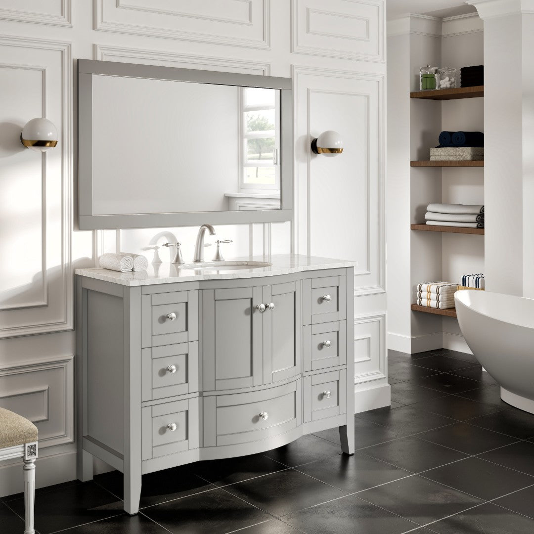 Eviva Aberdeen 72" x 30" Rectangular White Wooden Framed Mirror