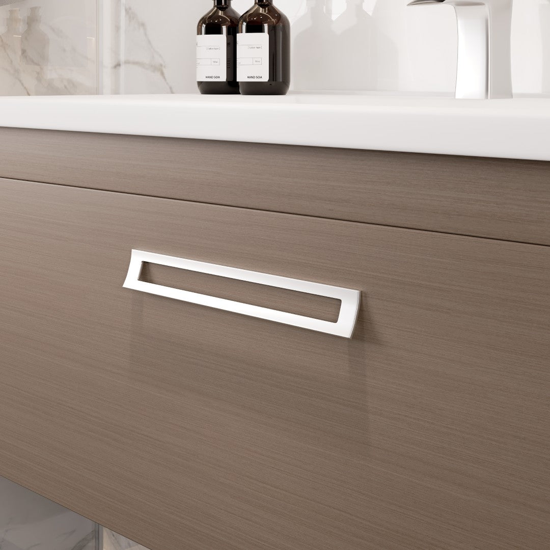 Eviva Orleans Wall Mount Bath Vanity with Porcelain Top and Integrated Sink