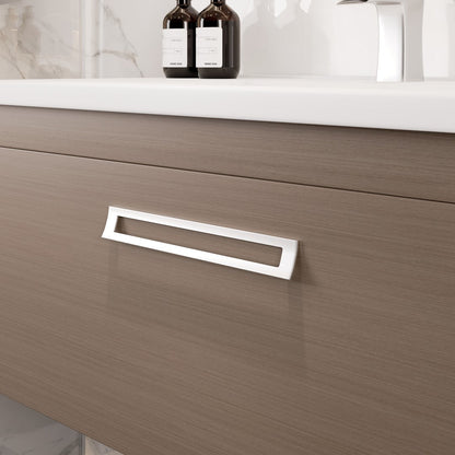 Eviva Orleans Wall Mount Bath Vanity with Porcelain Top and Integrated Sink