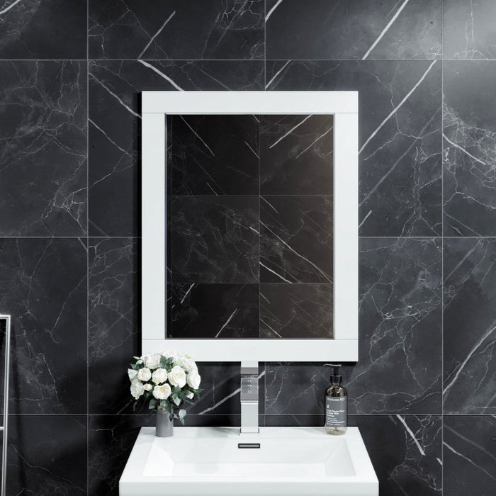 Eviva Aberdeen 72" x 30" Rectangular White Wooden Framed Mirror