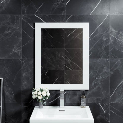 Eviva Aberdeen 72" x 30" Rectangular White Wooden Framed Mirror