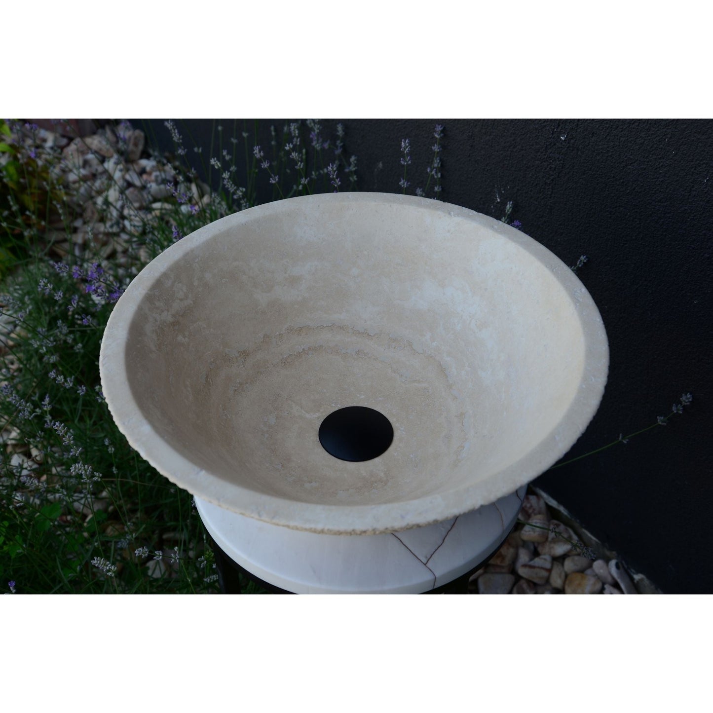 HANDCRAFTED LIGHT BEIGE TRAVERTINE SINK
