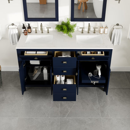 Eviva Artemis Bath Vanity with Engineered Stone Top & Undermount Porcelain Sink (42"-72")
