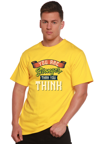 You Are Stronger Than You Think Men's Bamboo Viscose/Organic Cotton Short Sleeve Graphic T-Shirt