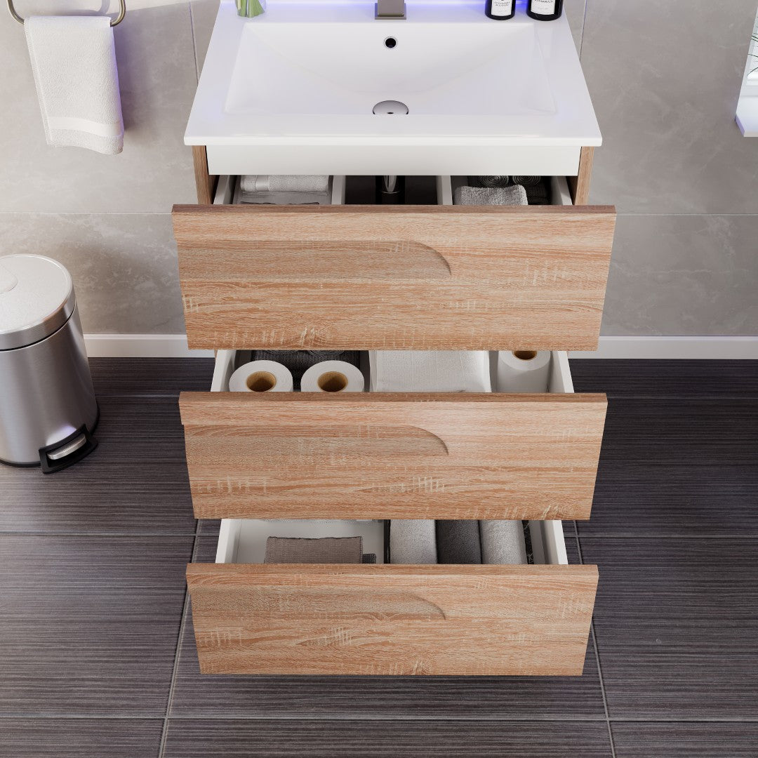 Eviva Joy Bath Vanity with Porcelain Top and Integrated Sink (24"-40")