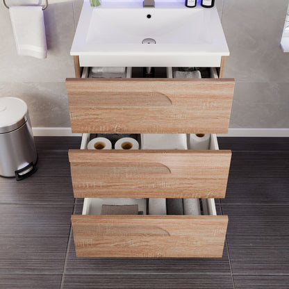 Eviva Joy Bath Vanity with Porcelain Top and Integrated Sink (24"-40")