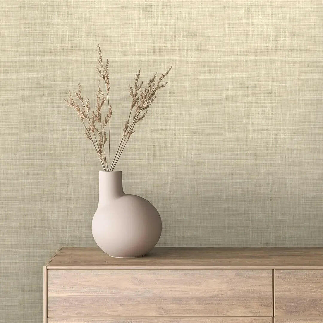Sun-Kissed Linen Weave Wallpaper
