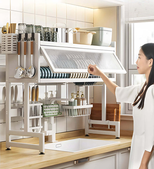 Kitchen Sink Storage Stand Surface Washed Bowl And Chopstick Rack | Kitchen + Metal