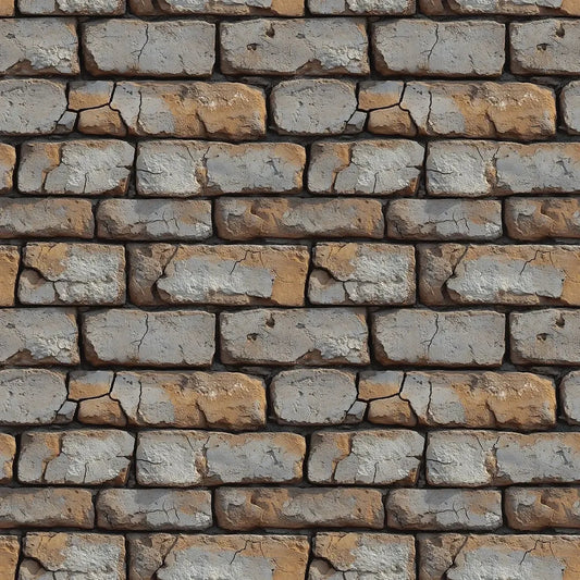 Weathered Warehouse Brick Wall Mural