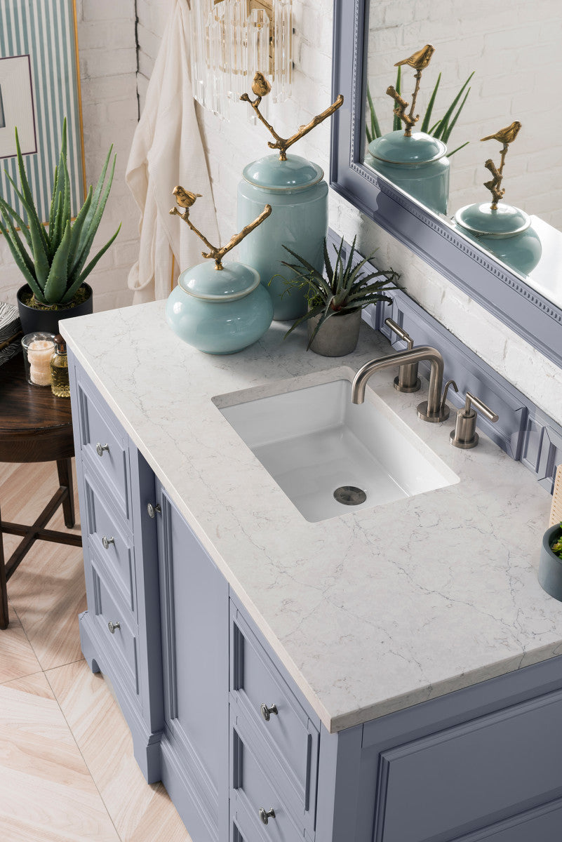 De Soto 48" Single Vanity Cabinet, Bright White