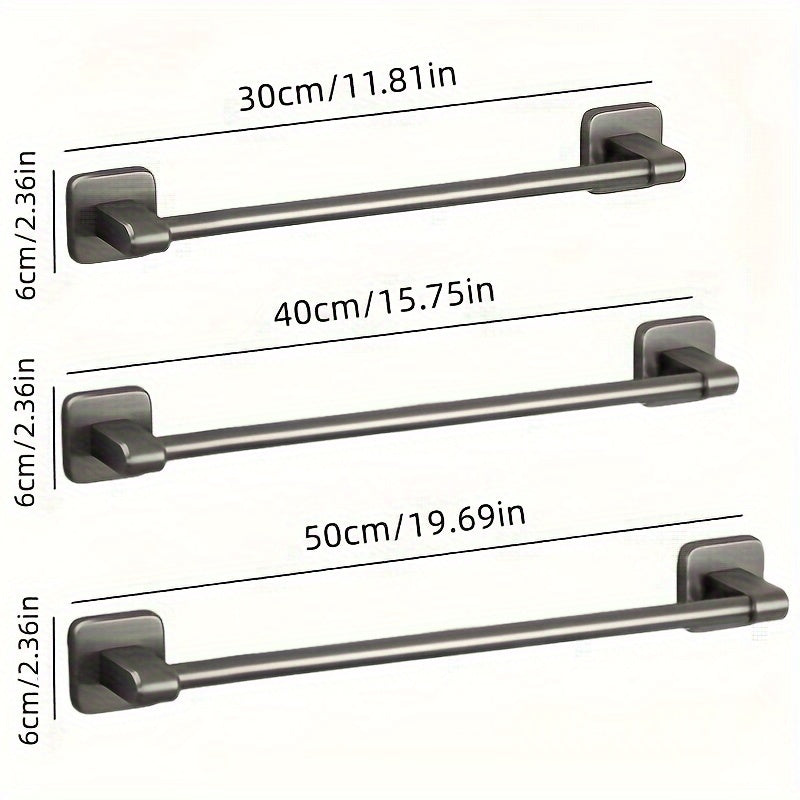 Sleek SelfAdhesive Towel Bar Rustproof  SpaceSaving