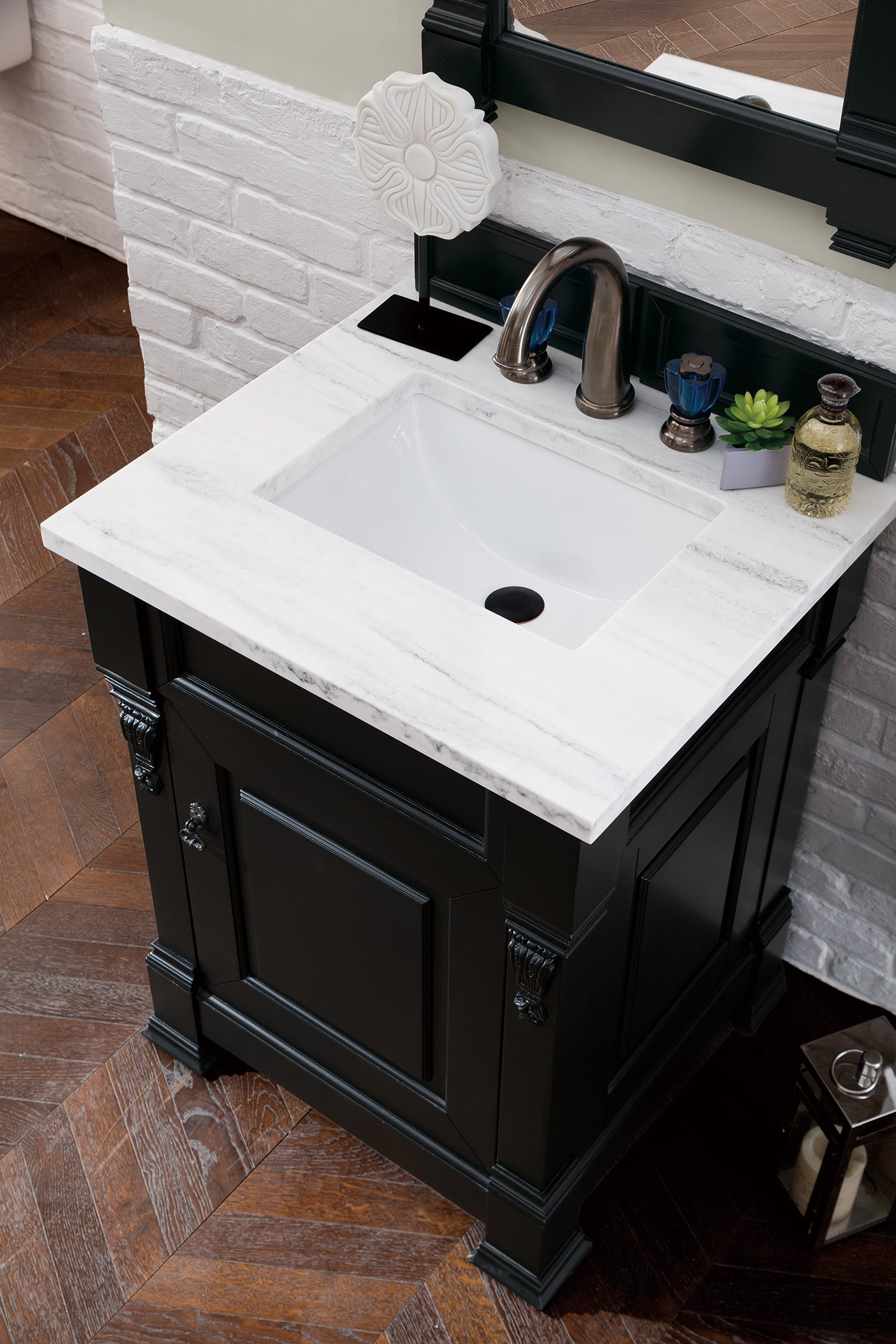 Brookfield 26" Single Vanity Cabinet, Antique Black