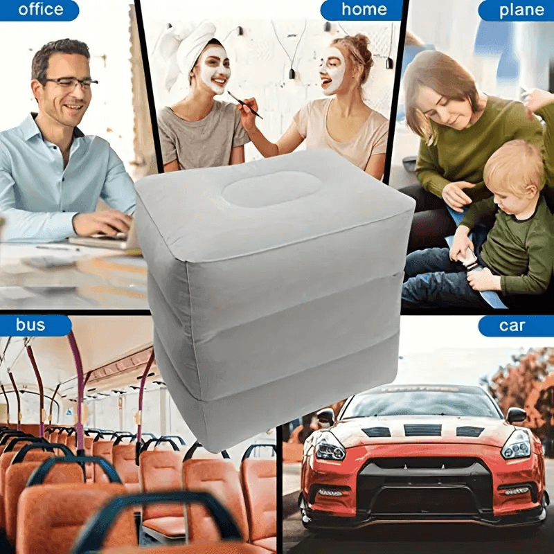 Airplane Footrest Pillow – Travel Comfort for Flights, Cars & Buses