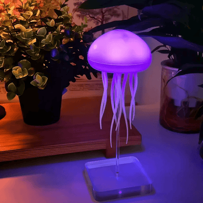 Voice-Controlled Jellyfish Night Light | Ambient LED Mood Lamp for Home Decor