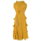 A1. Autumn Short Sleeve Pleated Design Affordable Luxury Fashion