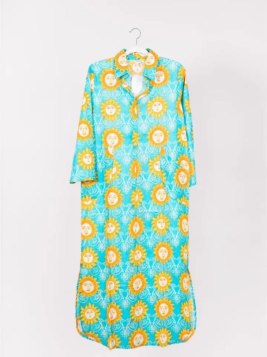 Gabriella Maxi Caftan Shirt Dress